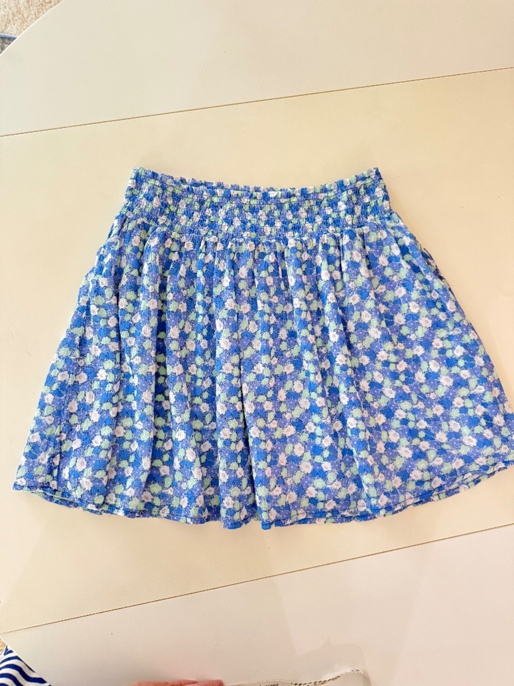 Blue Floral Old Navy Circle Skirt,Skater Skirt, Size M